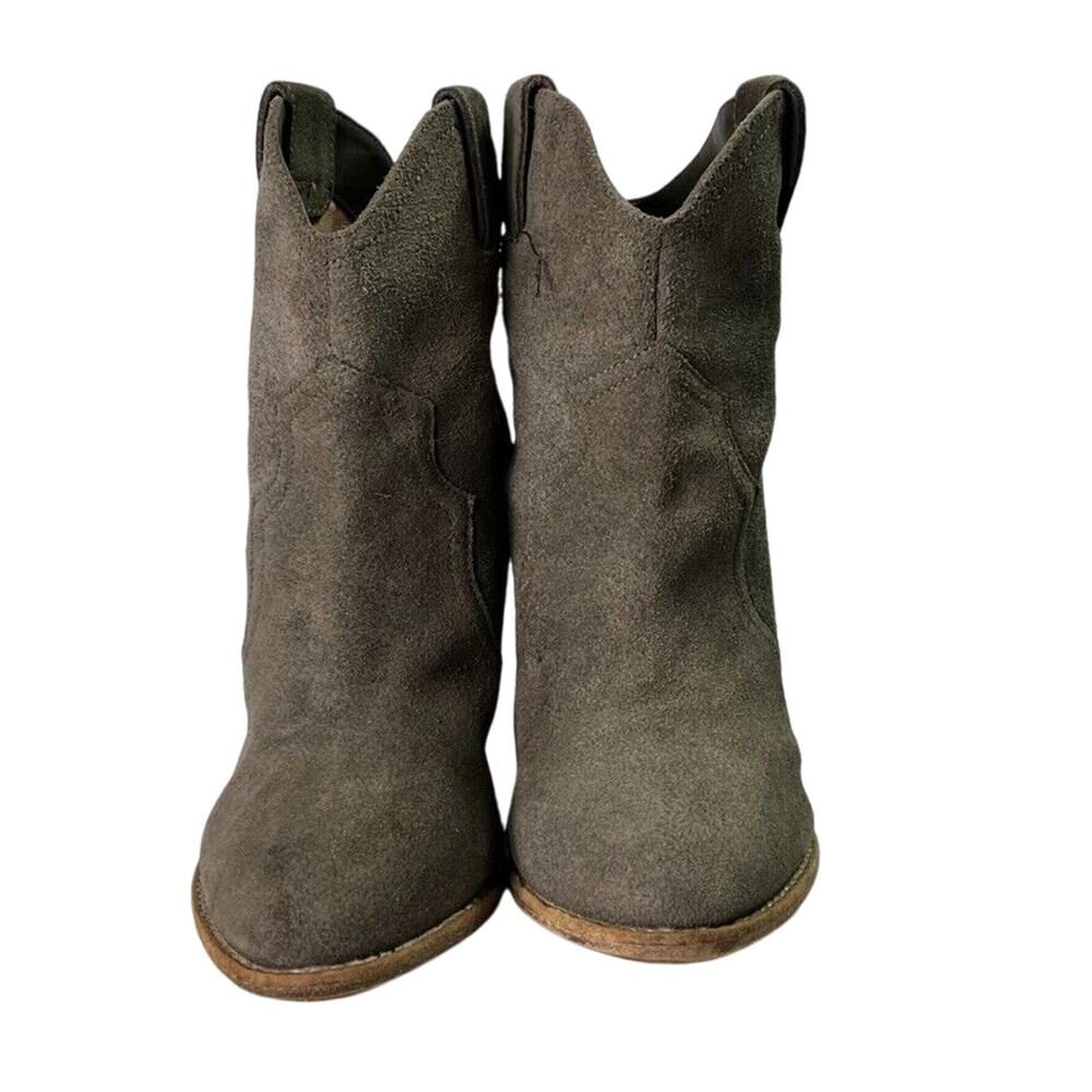 Joie Booties Womens 9.5 Monte Leather Suede Western Lined Heel Cowgirl